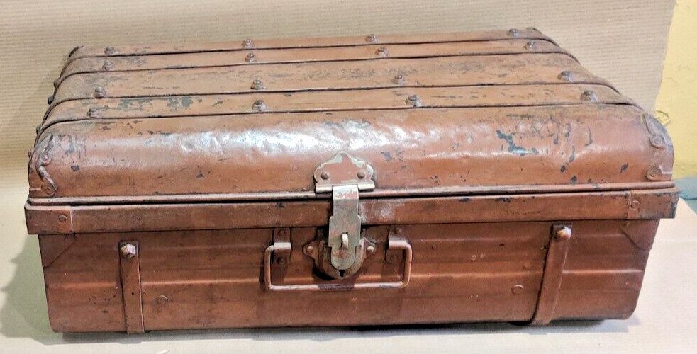 IRON SUITCASE TRUNK box TRAVEL chest Home Luggage storage India traditional item