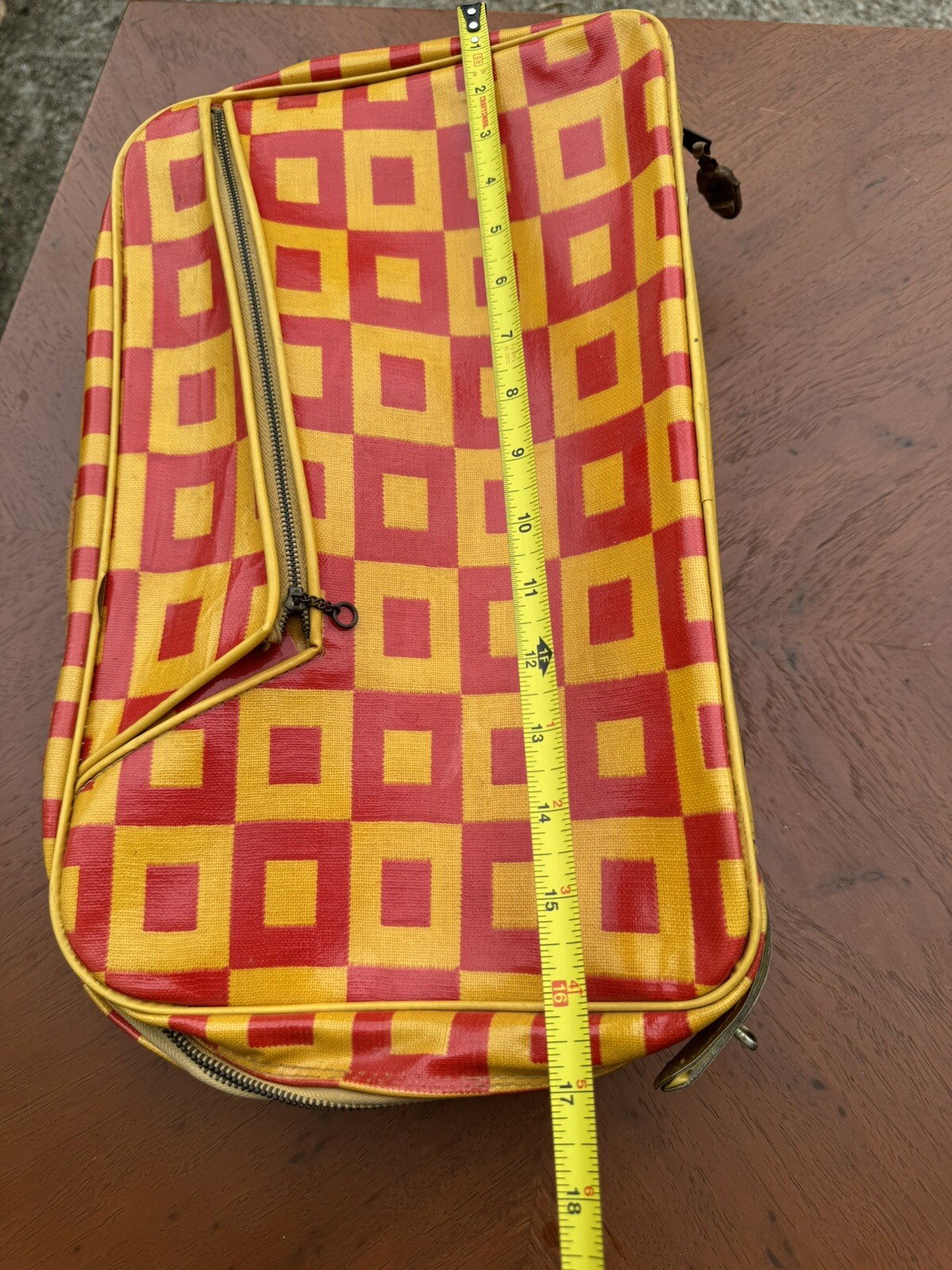 Vintage Retro Small Suitcase Carrying Case Trunk Mid Century Youth Park Japan