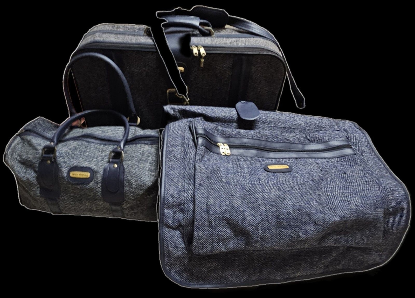 Saks Fifth Avenue Luggage Travel Suitcases Nesting Vintage Duffle Wardrobe Keys