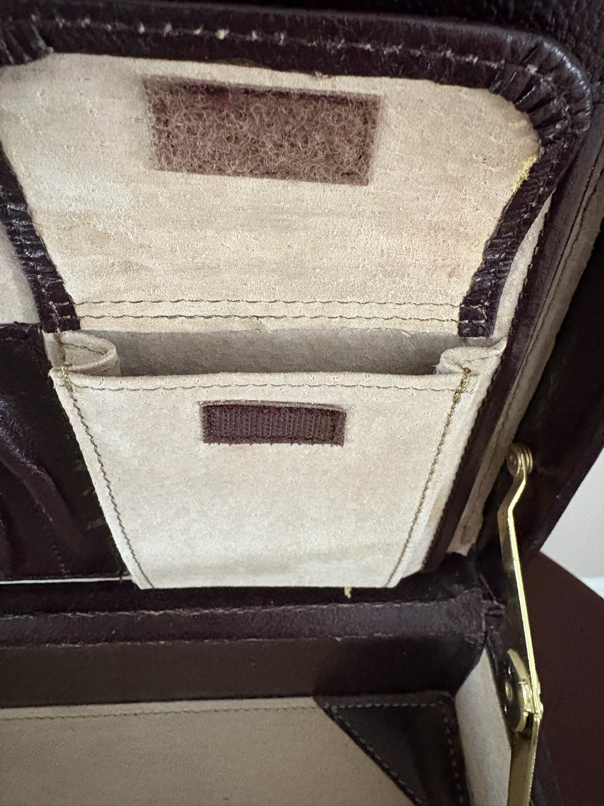 4x13x18″ Padded Leather Burgundy Combination Briefcase Vintage Nice Handle ++++
