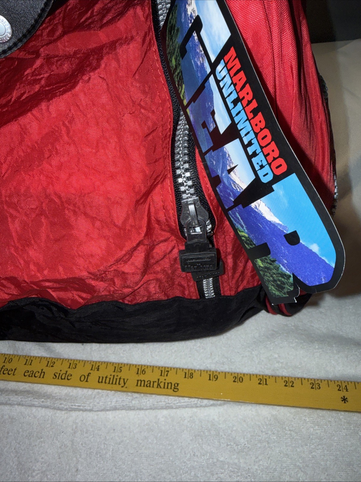 Vintage 90s Rare Marlboro Adventure Team Duffle Bag Large Size 22x14x11