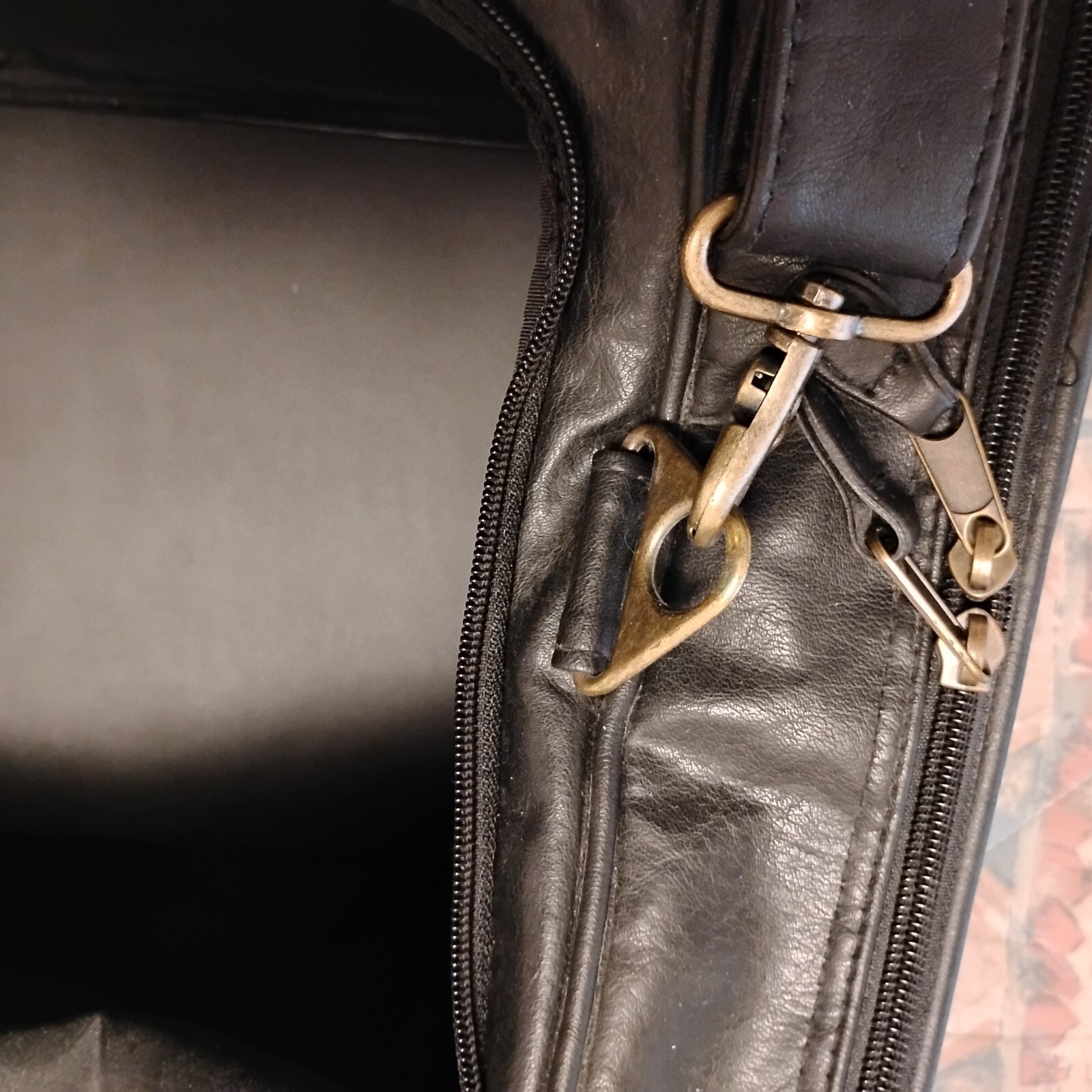 NRCS Embroidered Black Leather Soft Luggage Style #8106 ASI 70649 24″X 13″X12″