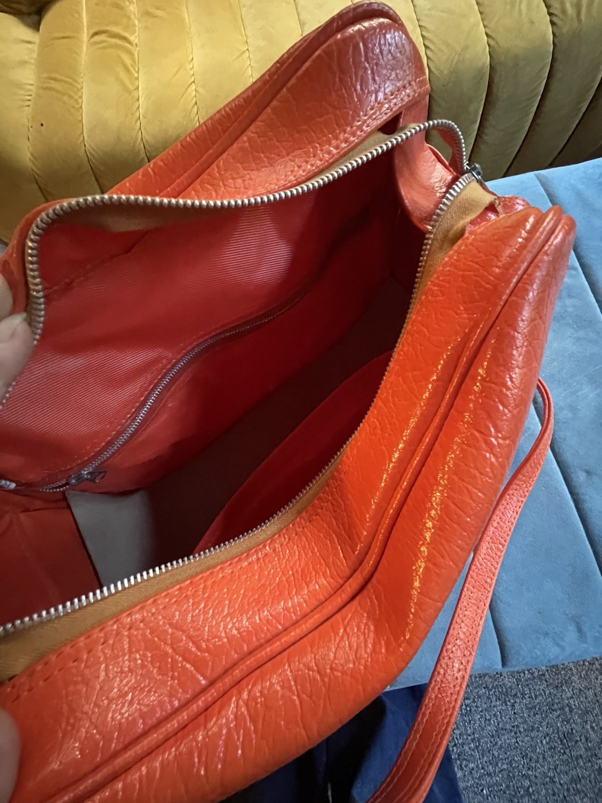 Amelia Earhart Vintage Orange Luggage