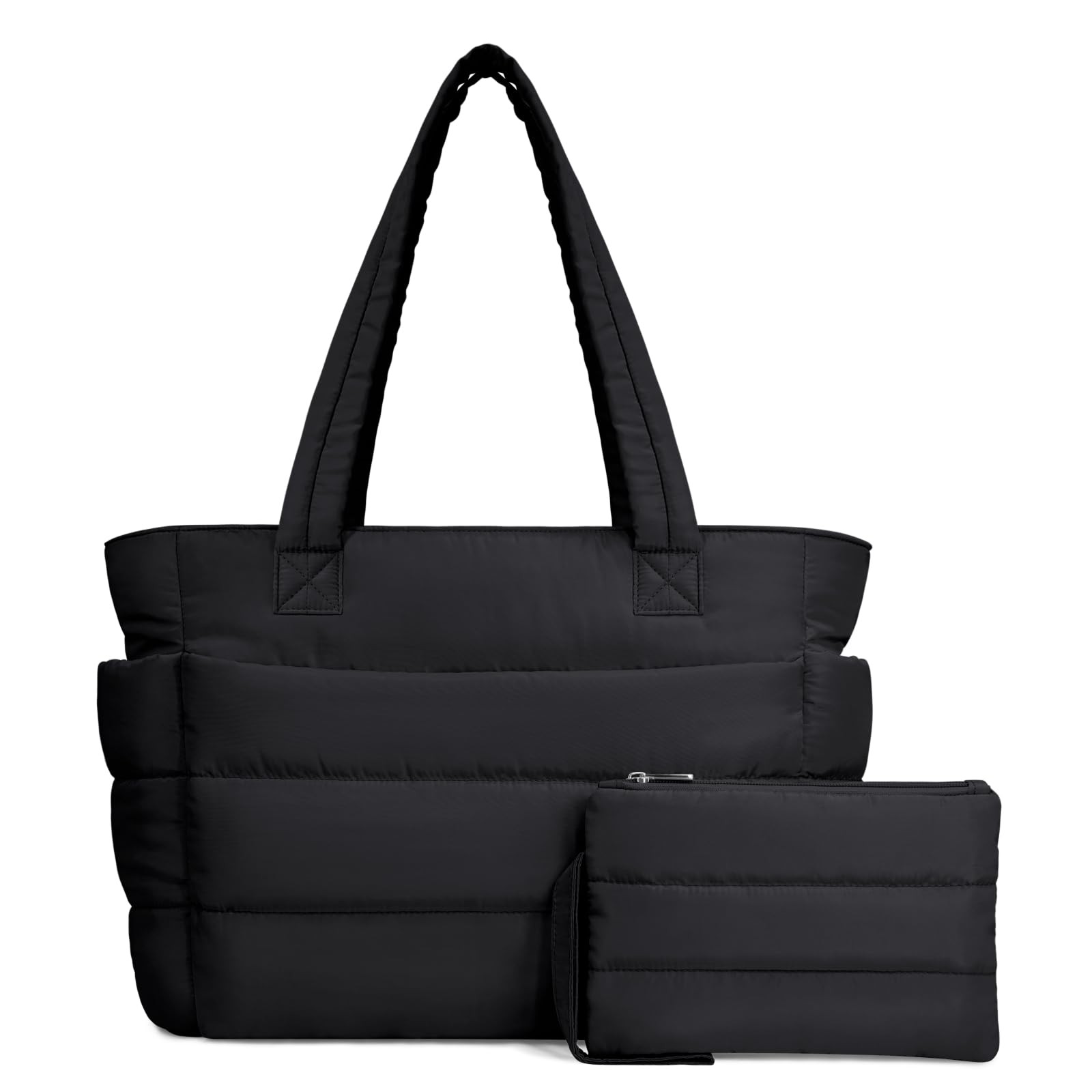 Topdesign Puffer Tote Bag For Women Lightweight Puffy Handbag Compartments