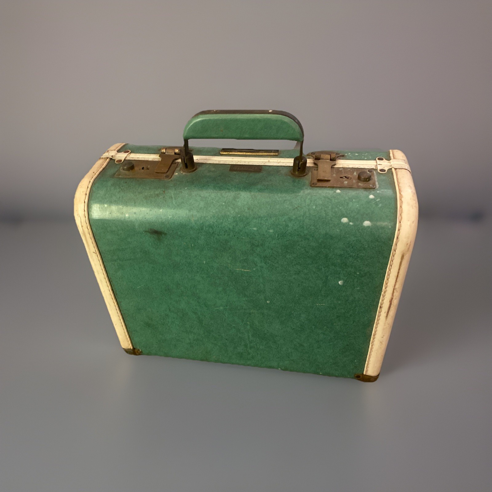 Vintage Samsonite Train Makeup Cosmetics Case Green Mid-Century Modern 1950-60’s