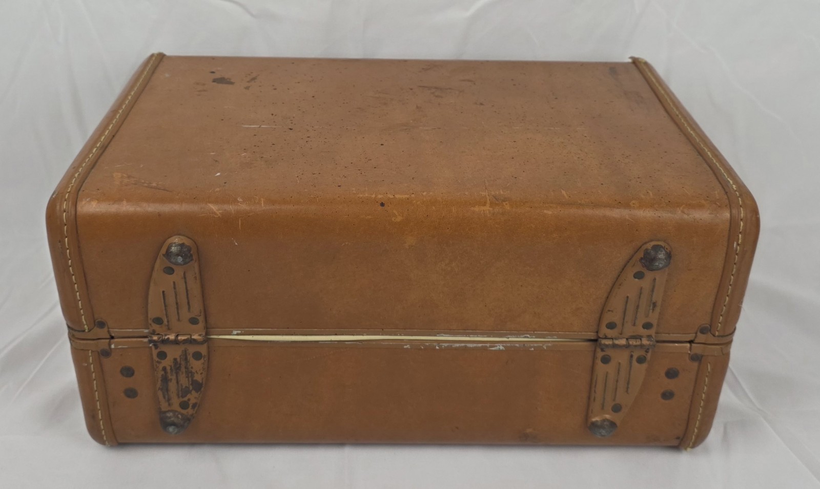 Vintage 1950s Samsonite Shwayder Bros. Brown Hard Shell Suitcase Travel Luggage