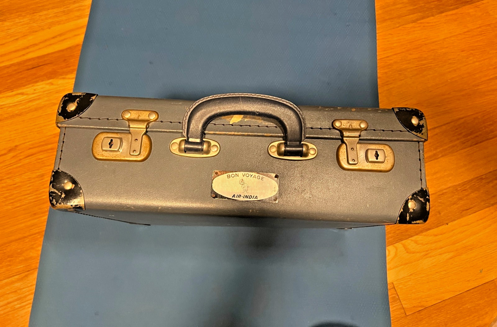 Vintage 60s era Air India “Bon Voyage” Suitcase