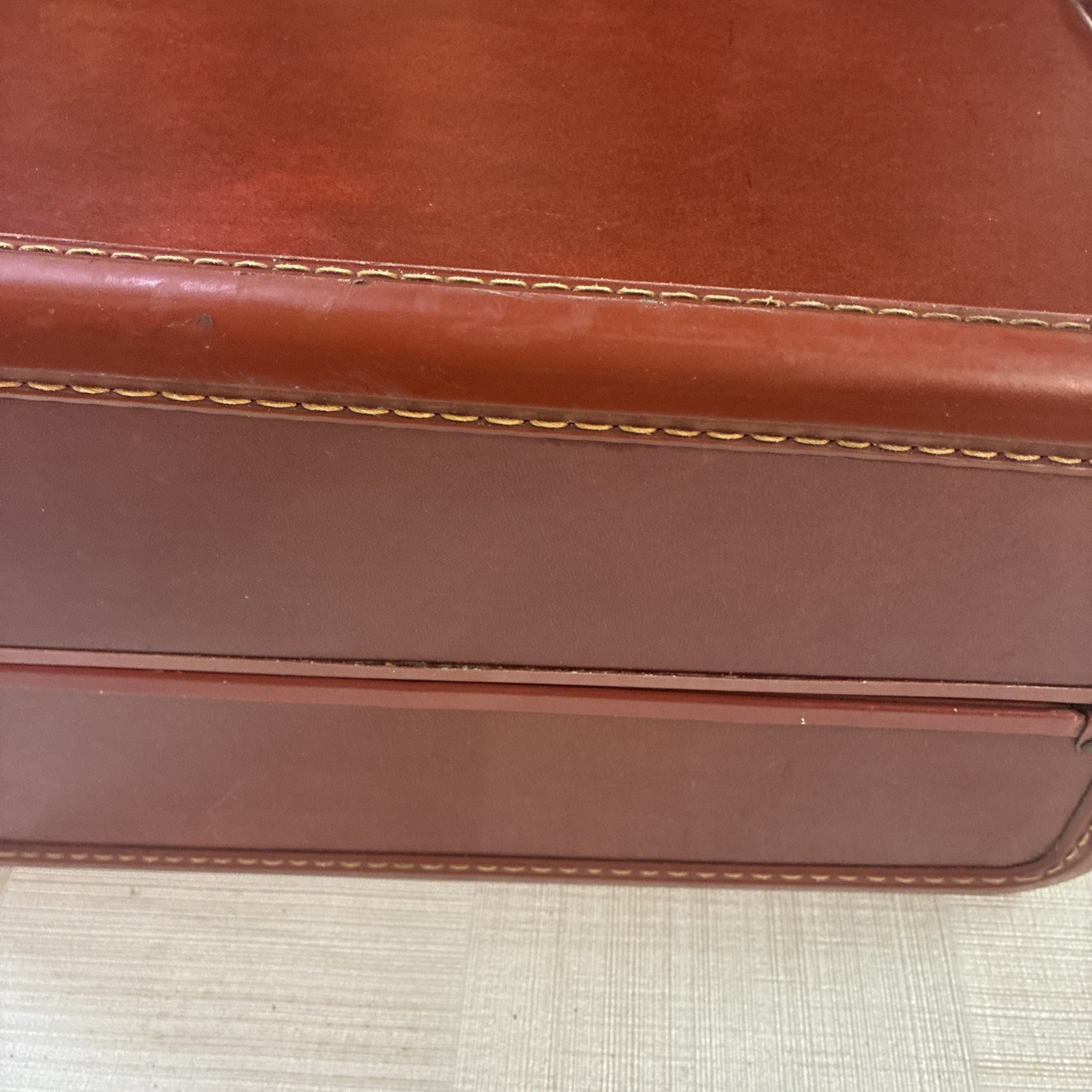 Vintage Samsonite Luggage Shwayder Bros Denver Detroit Brown 21x15x6 No Key