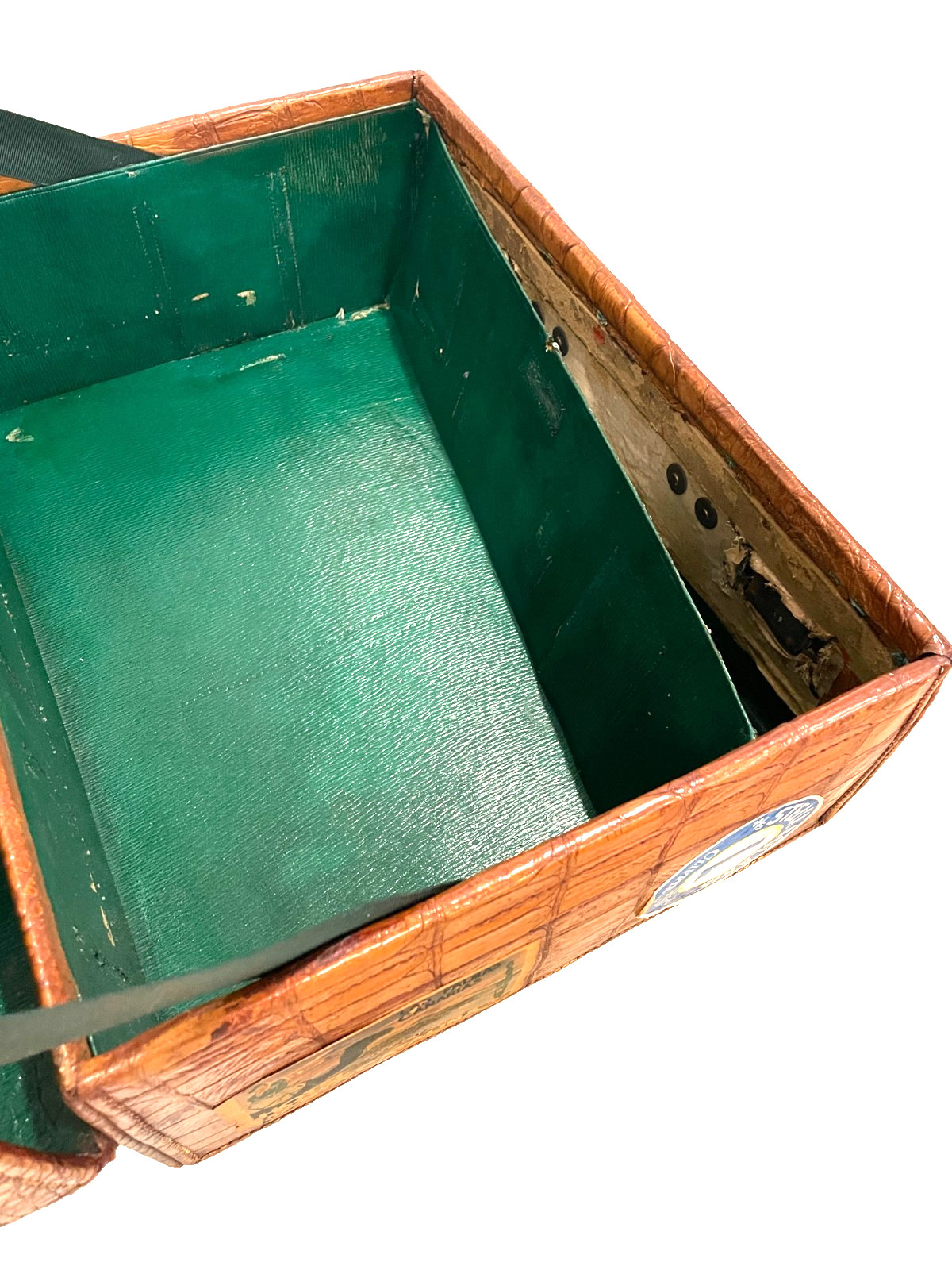 Rare Antique/Vintage Crocodile travel luggage by John Pound & Co, London