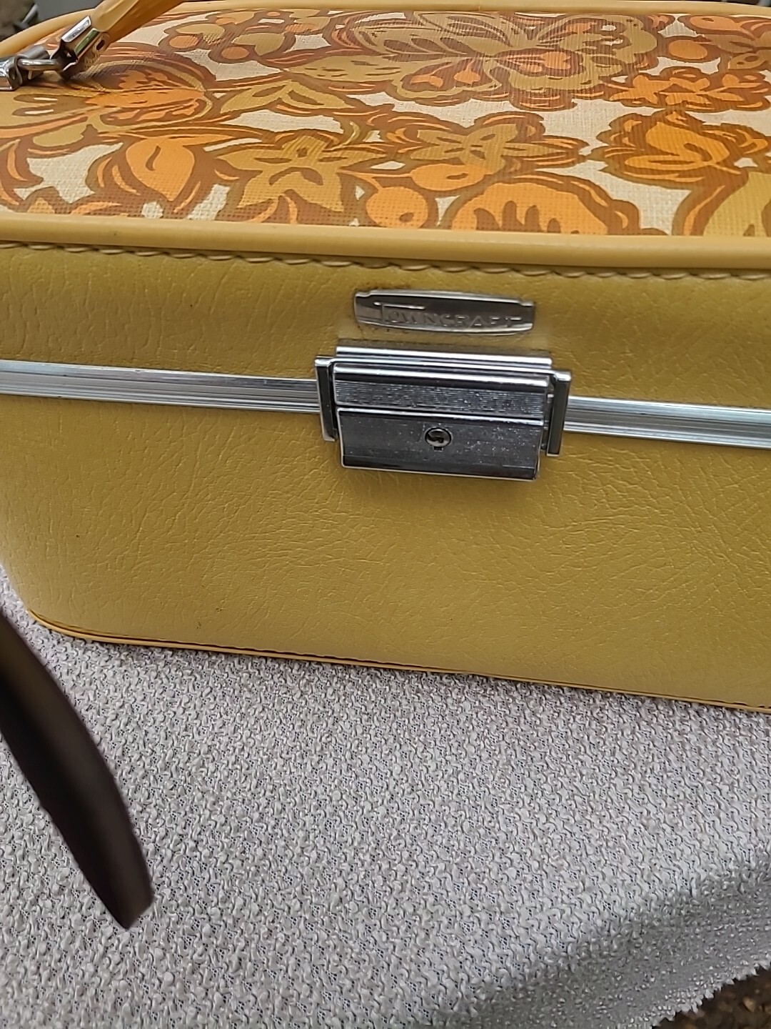 Vintage Retro Towncraft 60s Overnight Travel Train Case Luggage Suitcase