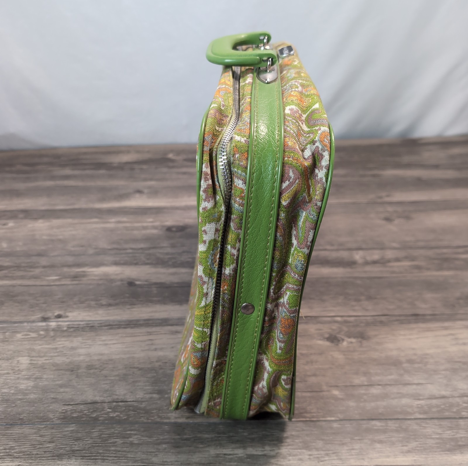 VTG K-Line Flower Power Paisley Suitcase Luggage 1960s BoHo Retro Hippie MCM
