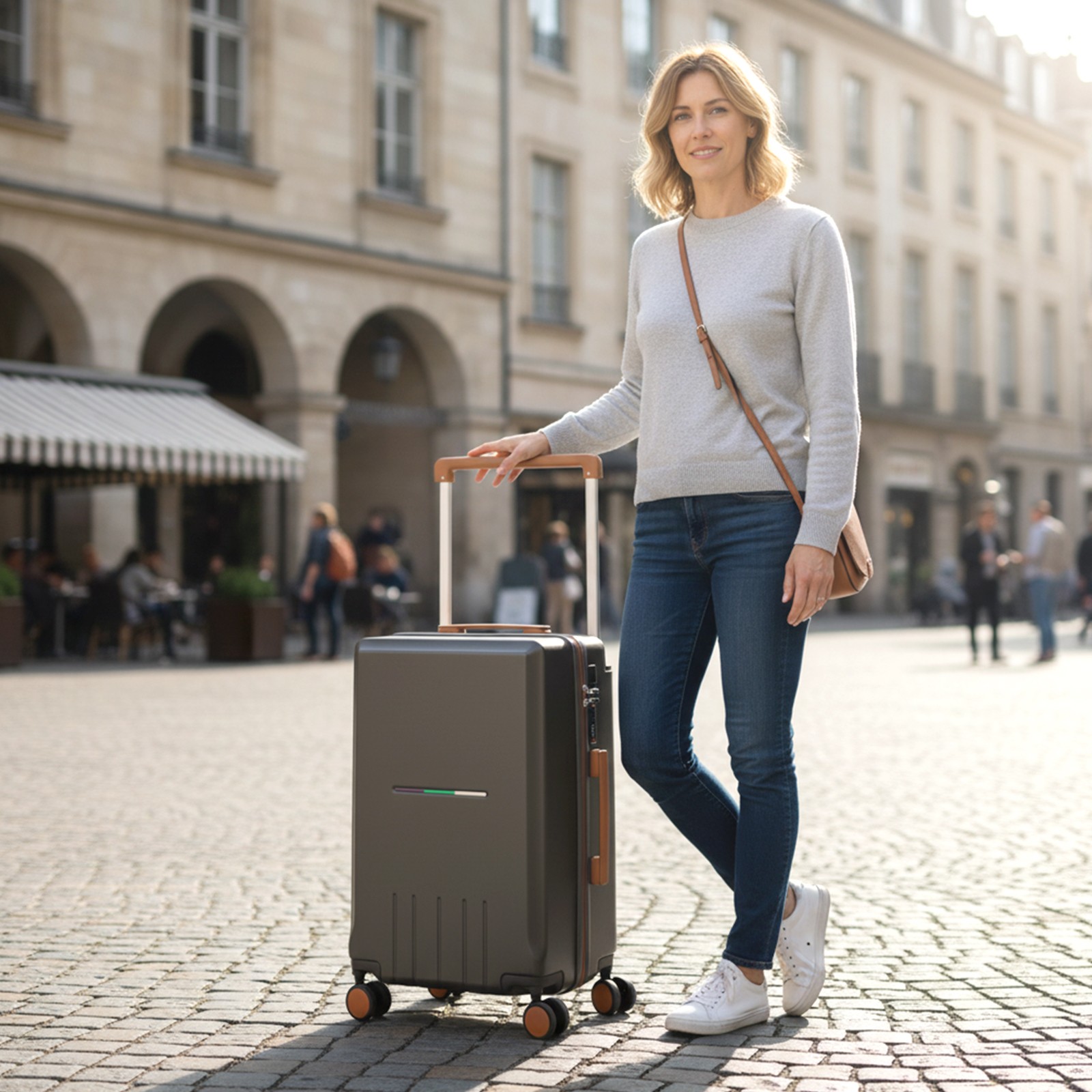 24″ Suitcase Suitcase with Wheels Wide Handle Luggage with TSA Lock