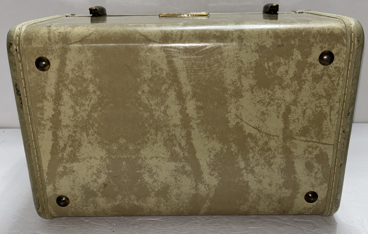 Vintage Samsonite Schwayder Bros. Streamlite Train Case 4512 Marbled Beige 1950s