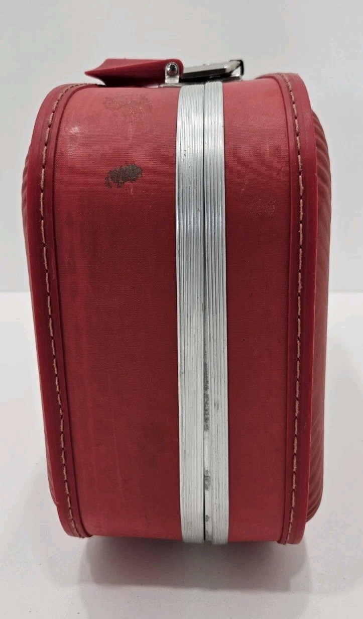 Vintage Trojan Luggage Co. Going To Grandma’s Suitcase Girl Red With Red Lining