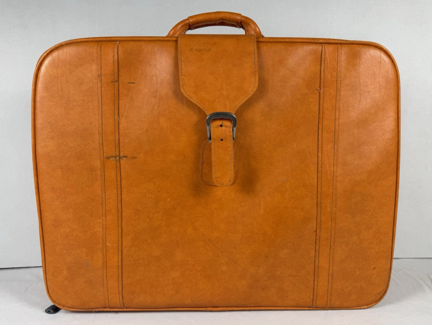 Vintage 1970’s Samsonite Sidekicks Royal Traveler Suitcase- Orange Retro 26×20