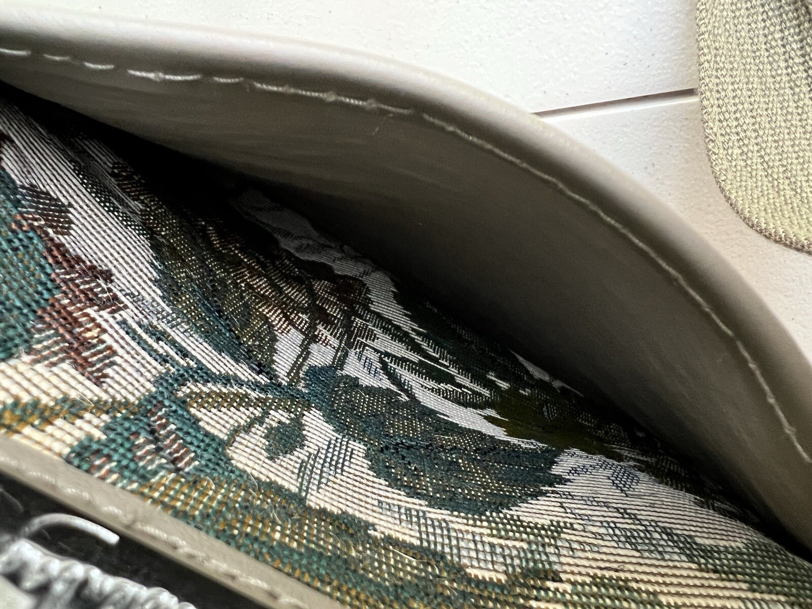 Diane von Furstenberg Vintage Gray Floral Tapestry Travel Bag Tote