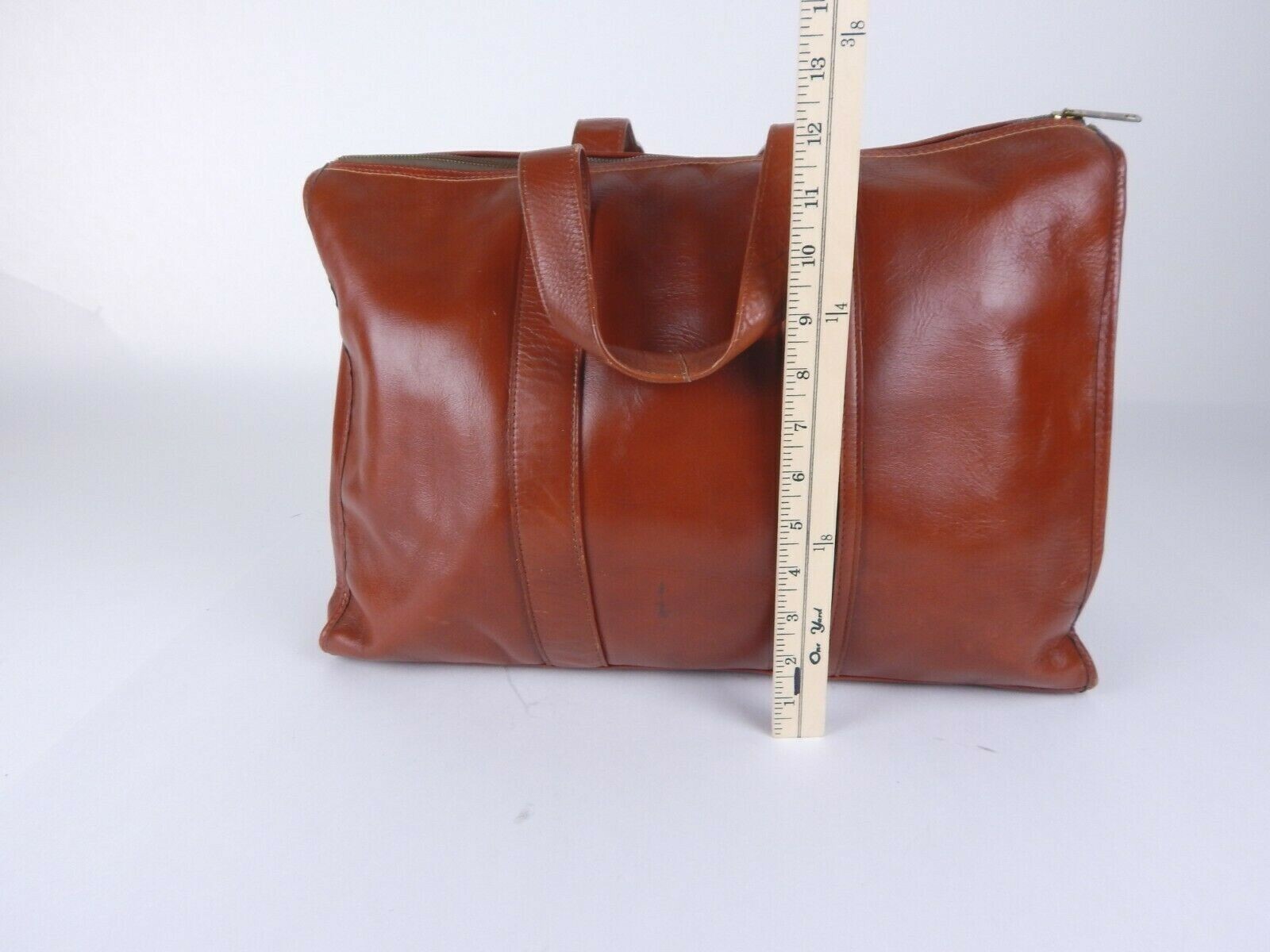 Vintage Letisse Leather Soft Carry On & Brief Case Brown/Rust