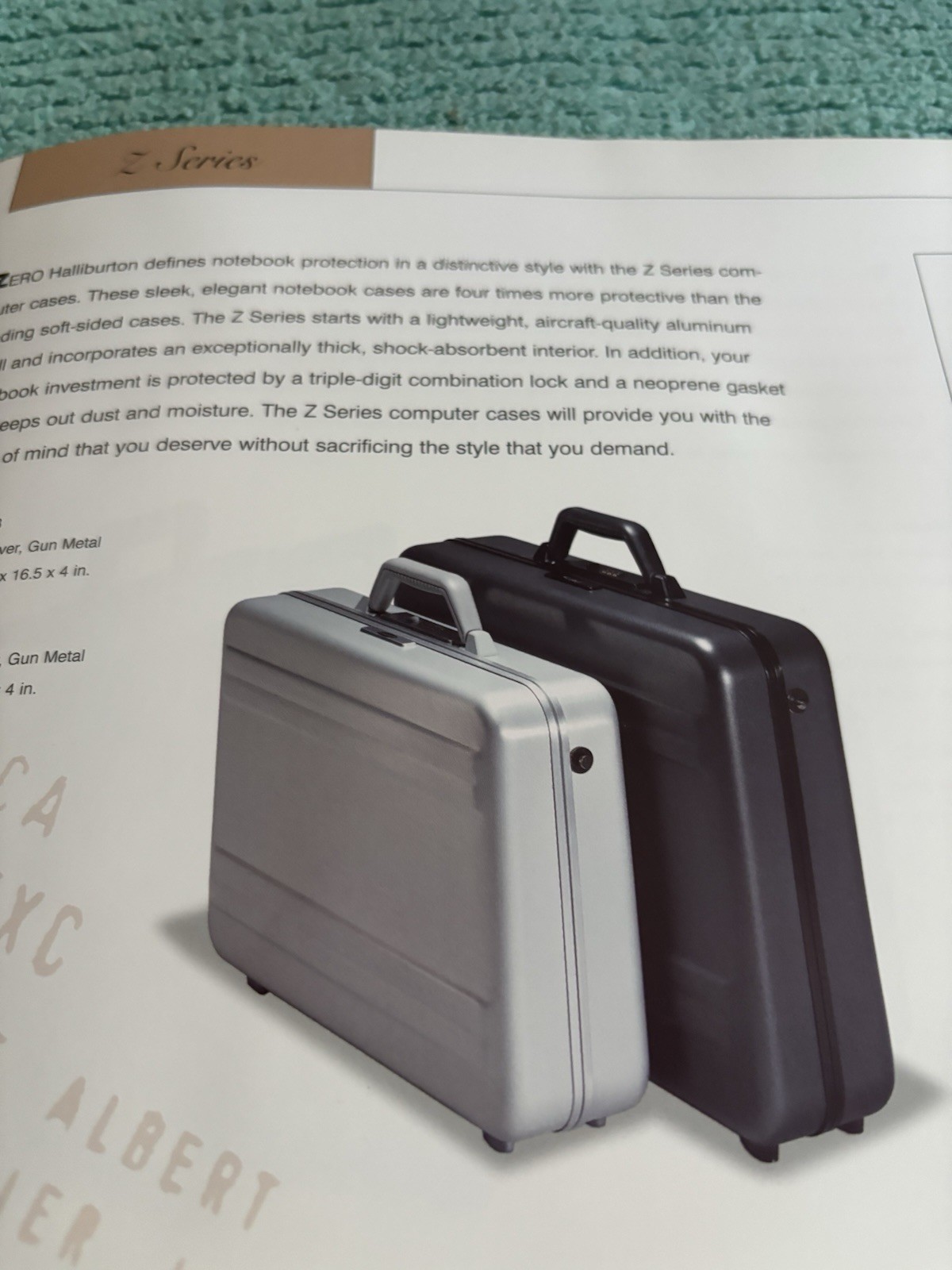ZERO HALLIBURTON VINTAGE PRODUCT/MODEL CATALOG