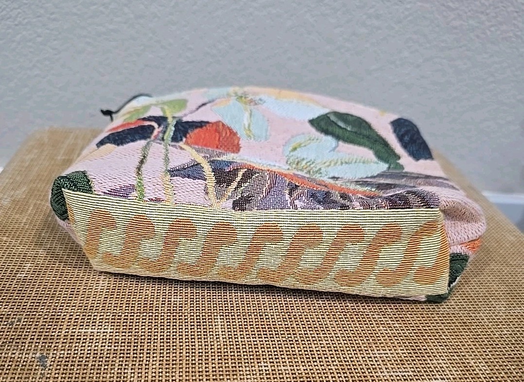 Yves Delorme Decoration Paradis Tote Tapestry Make Up Travel Bag Floral 6 X 9