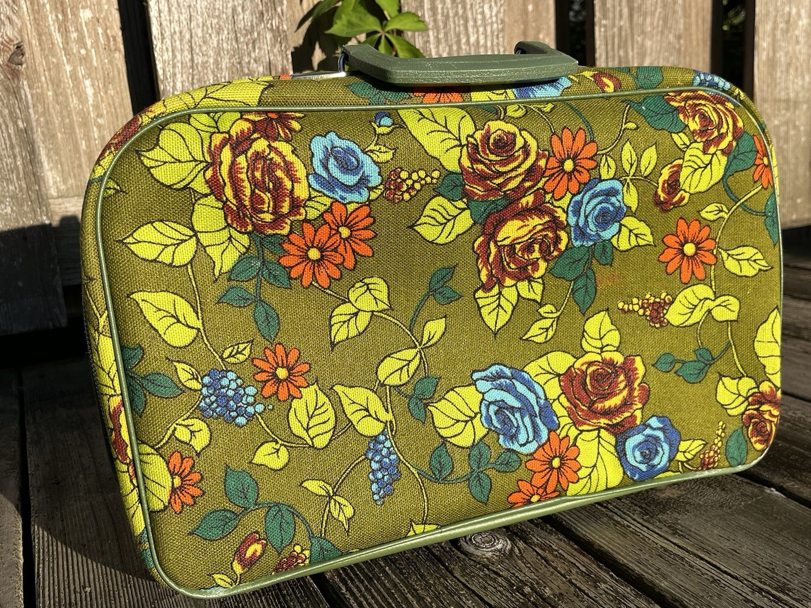 Bantam Luggage Set (4) Vintage Floral Nesting Canvas Bags Made In Japan