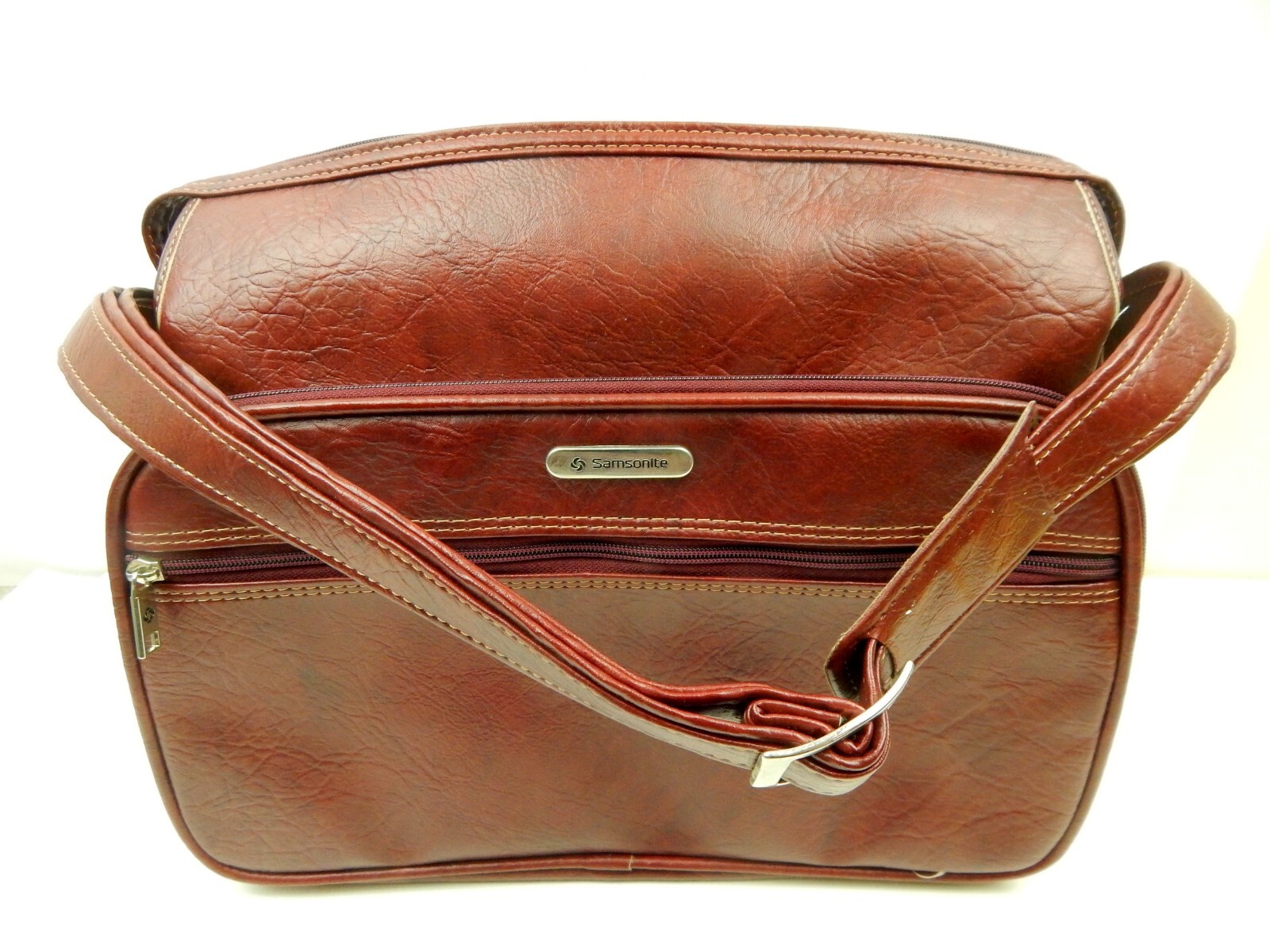 Samsonite Silhouette II Shoulder Tote Wineberry 61 62 15 w/ Box Carry on VTG