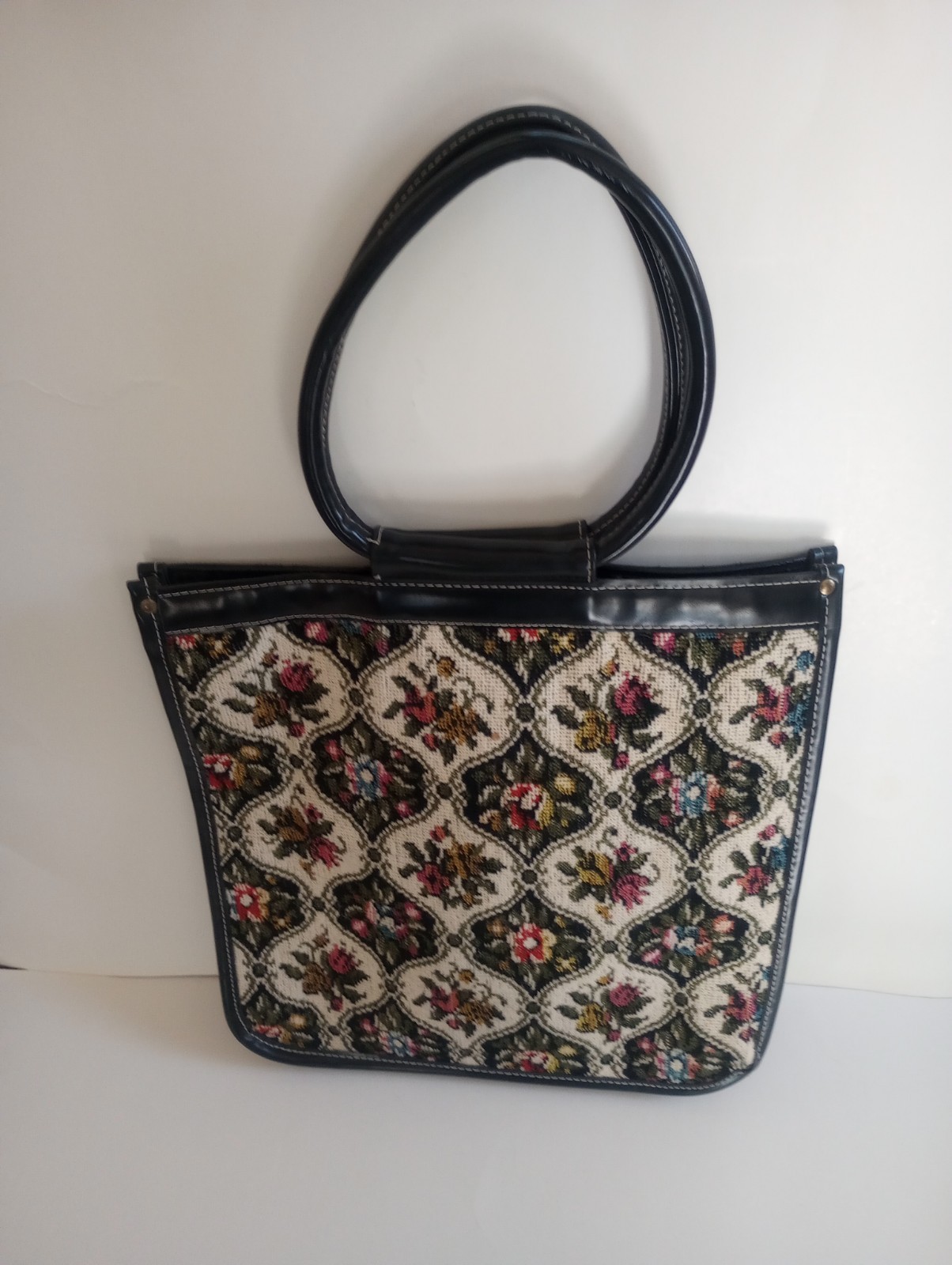 Vintage 60s Tapestry Floral All Over Woven Lined