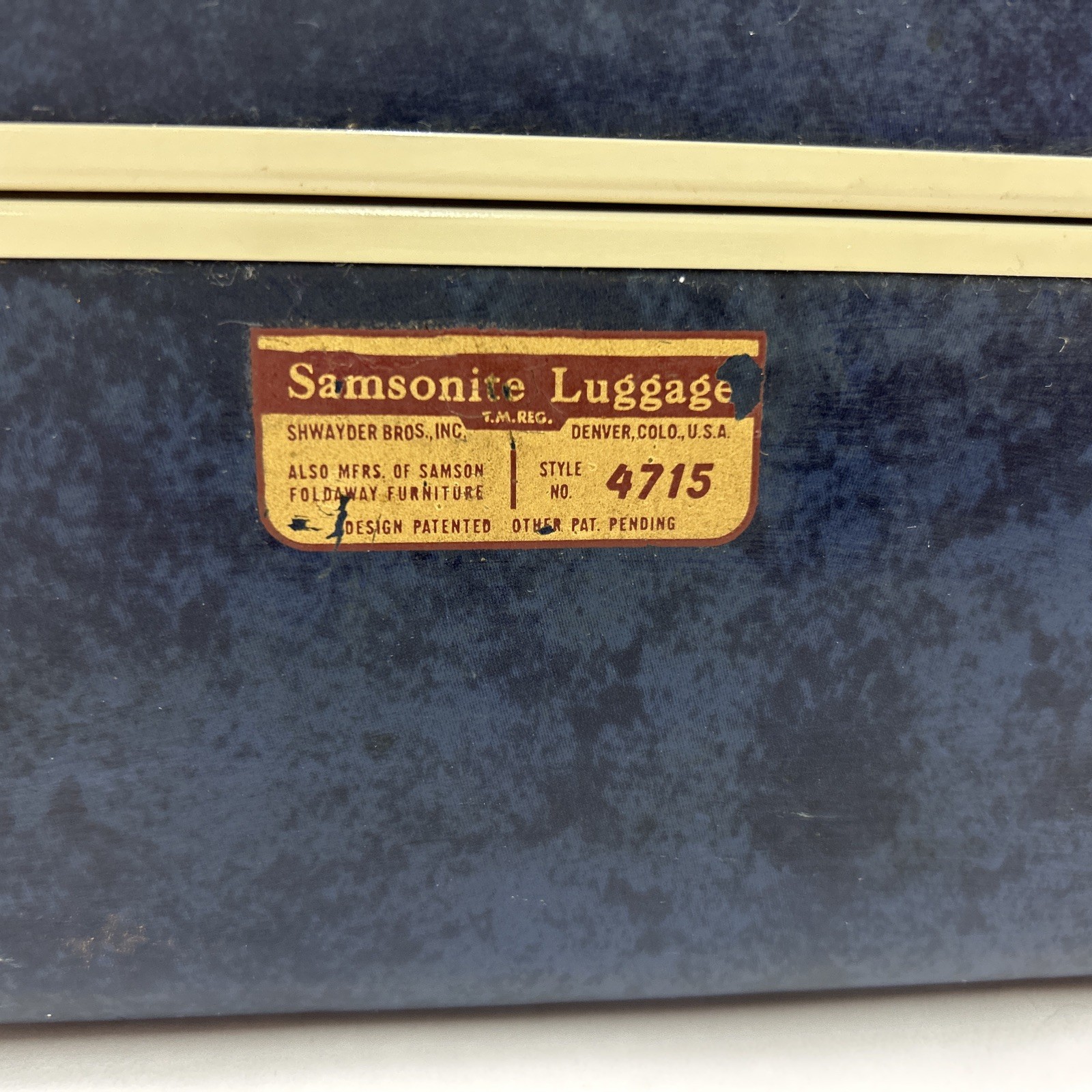 Vintage Samsonite Small Hard Case # 4715 Holiday 15X11X6