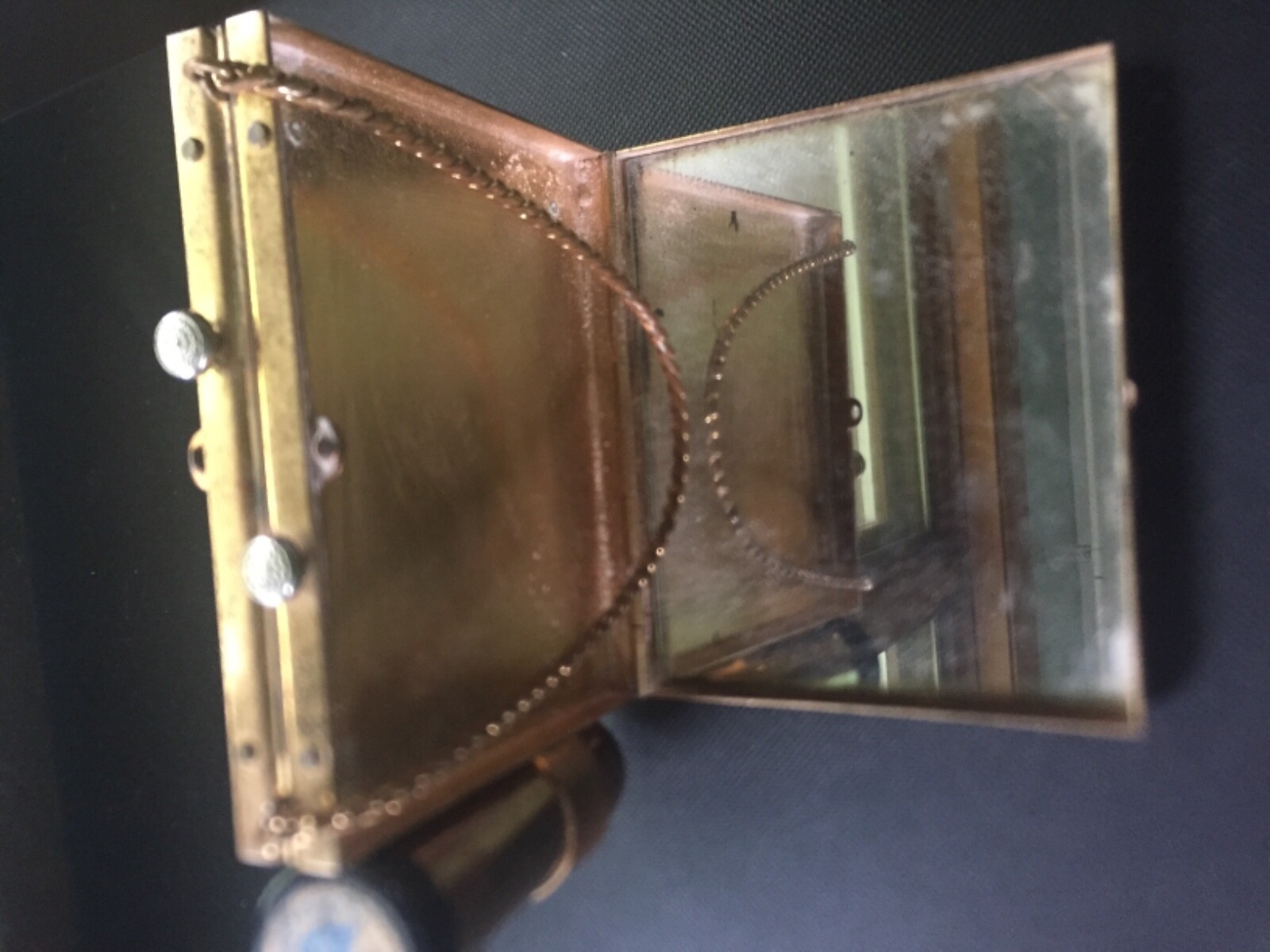 Rare!!! Vintage Make Up Travel Case- I think made of bronze or copper