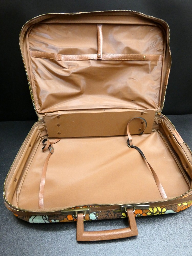 Vintage Floral Boho Flower Power Suitcase Travel Bag Japan