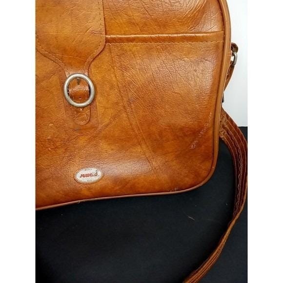 VTG Seward Luggage Brown Leather shoulder bag made In U.S.A