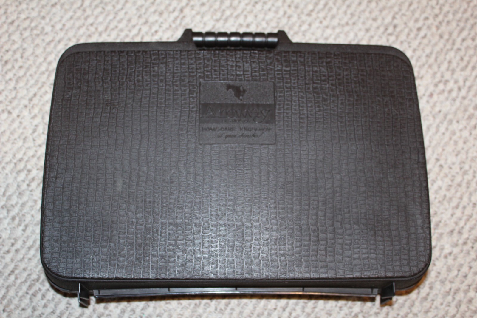 VTG Amway Distributor Black Plastic case briefcase Home Care Know How 1970s 80s