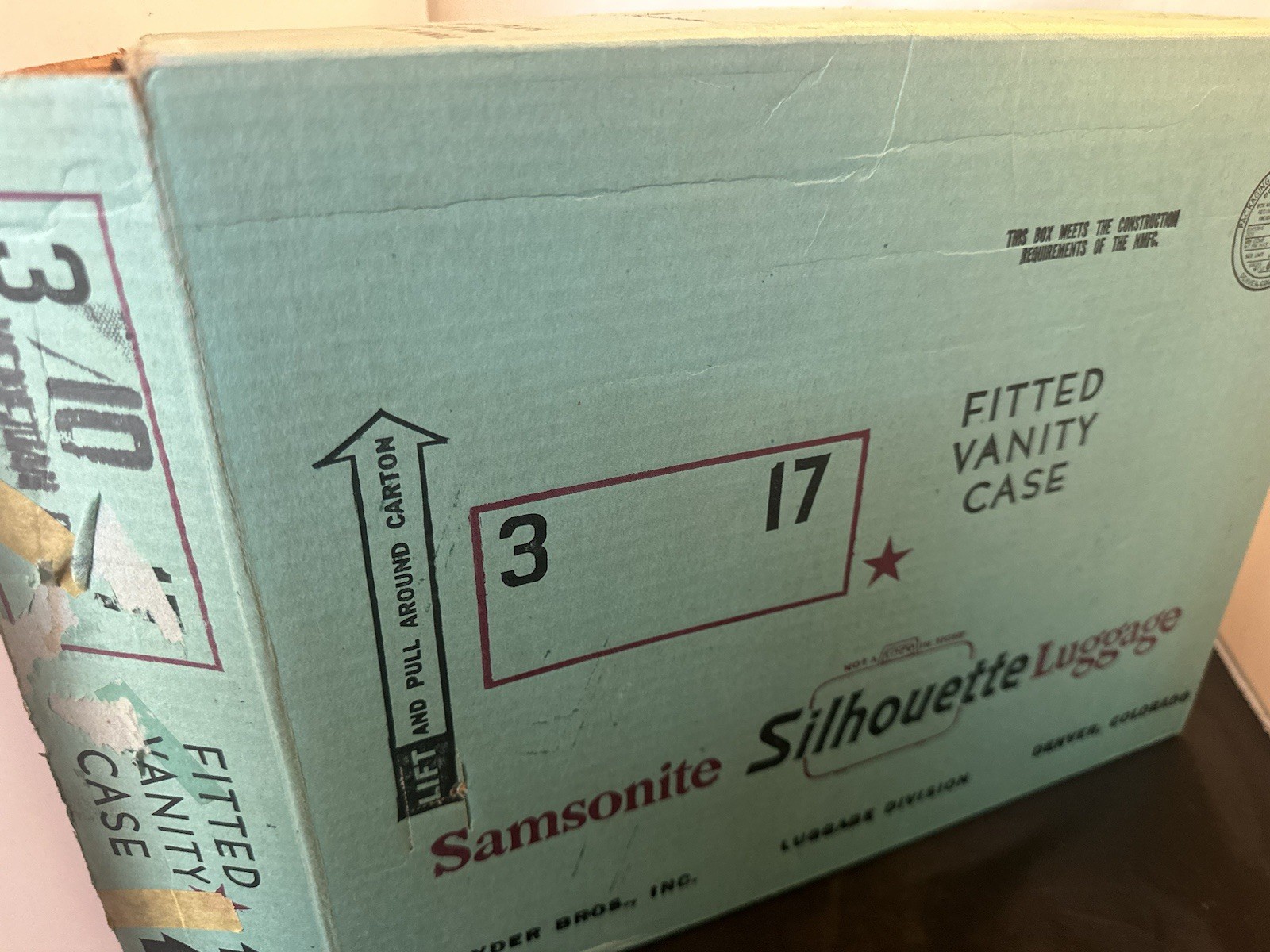 Vintage Samsonite Fitted Vanity Case Red Complete In Box