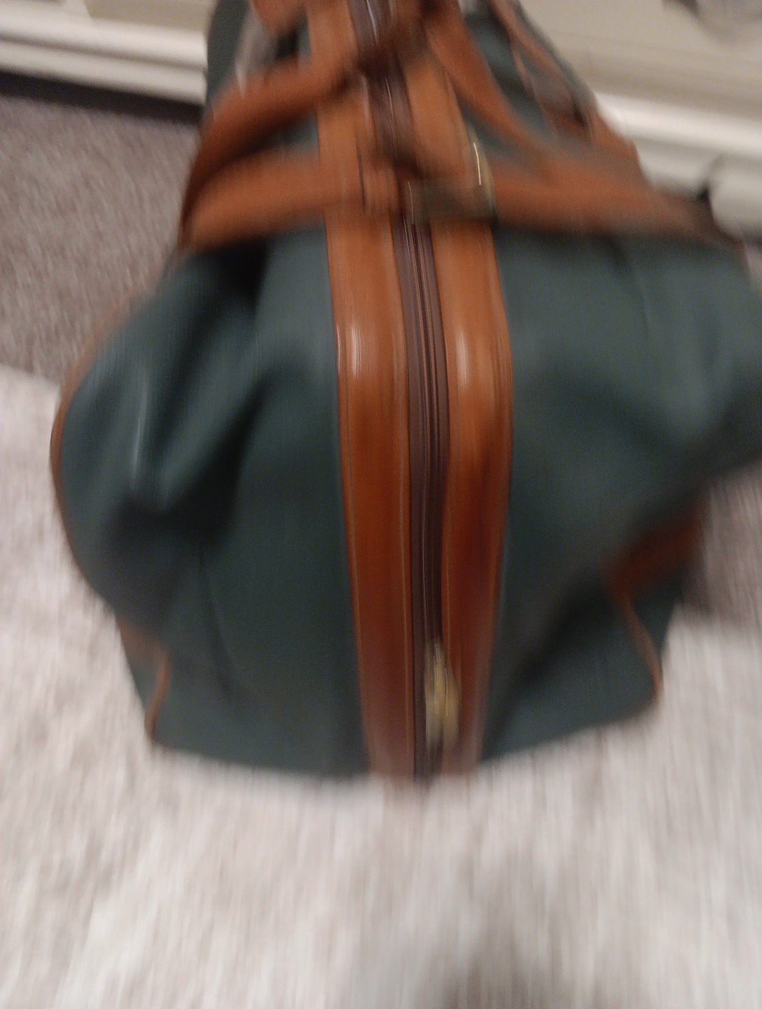 vtg Bric’s Designed by Bojola Leather duffel bag Florence Italy 22x12x12