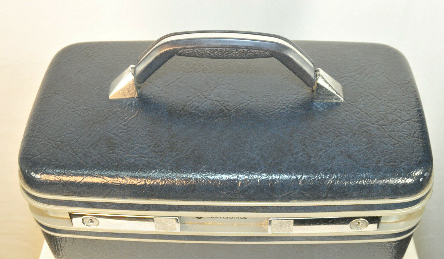 Vintage Samsonite Profile II Carryon Train Makeup Case Tray and Mirror Blue