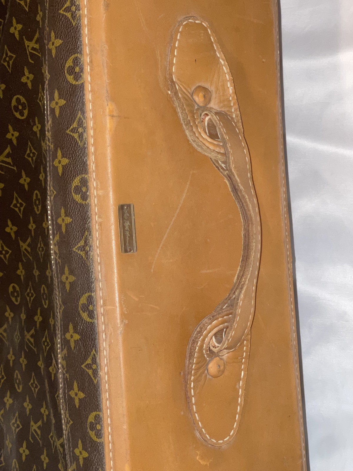 Vintage Louis Vuitton Suitcase French Co Monogram w/ Keys & Lock