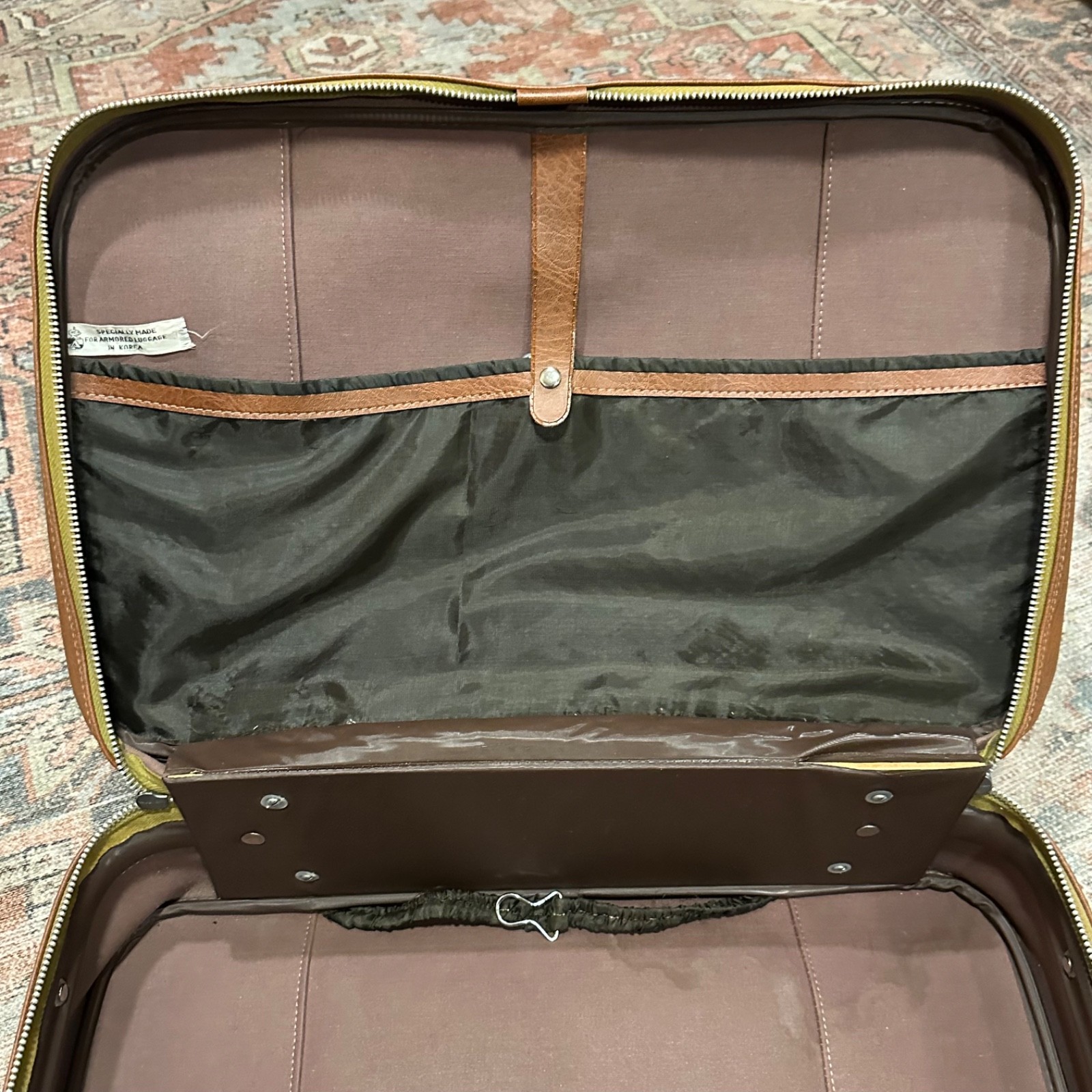 Vintage Meridian Suitcase Brown Textured With Buckle and Handle In Great Shape