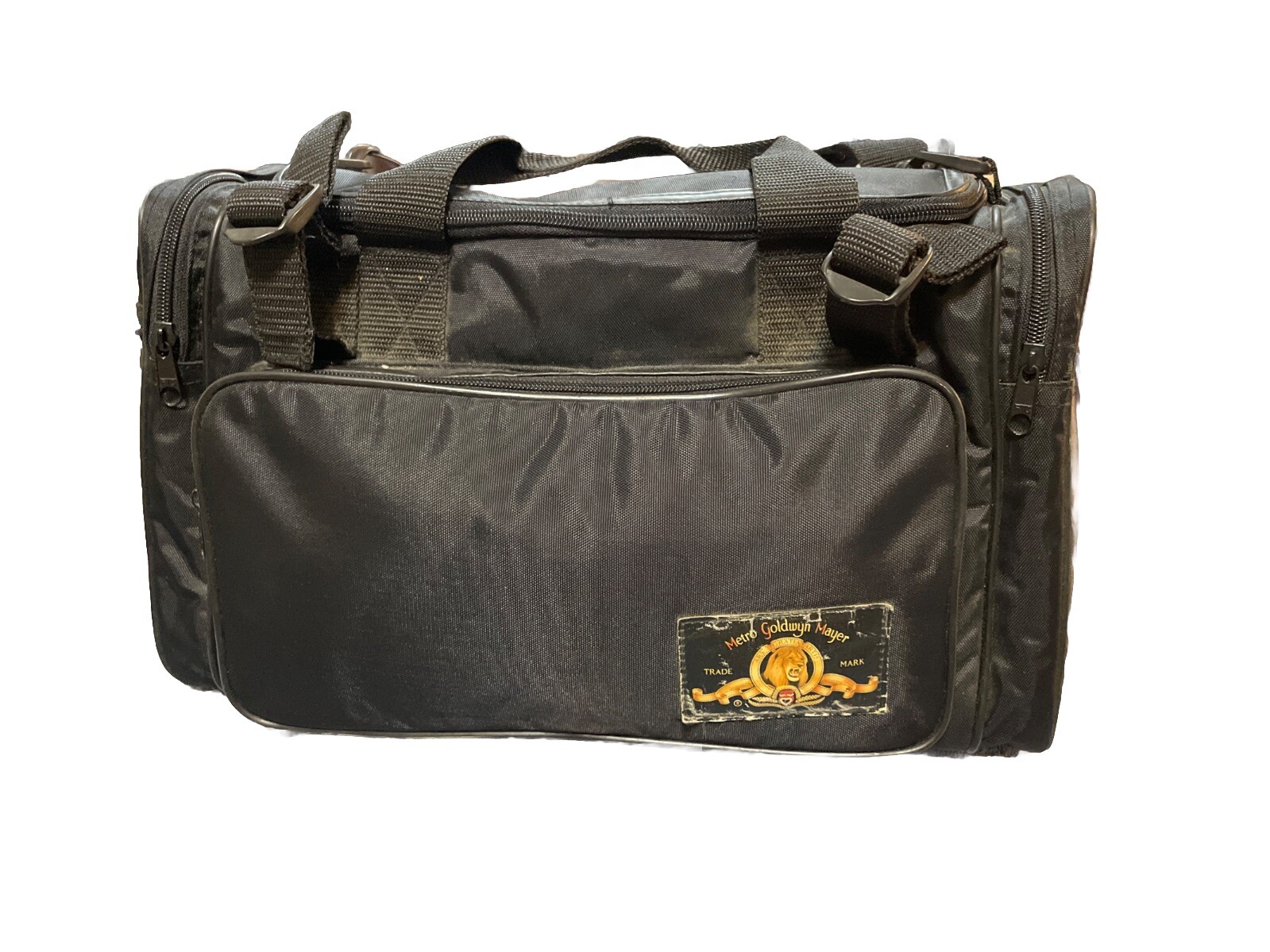 Vintage Camera Bag Carry On Duffle Bag Retro Black Bag Marked See Famous Emblem