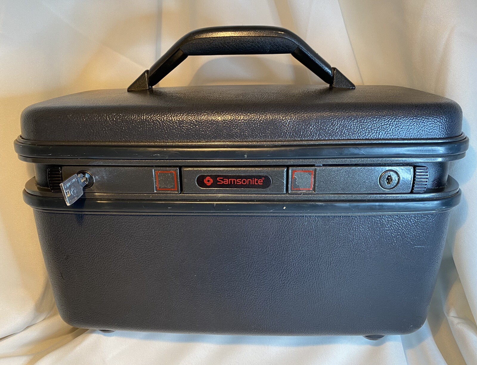 Vintage Samsonite System 4-Hard Sides Case W/ Mirror In Steel Gray With Key
