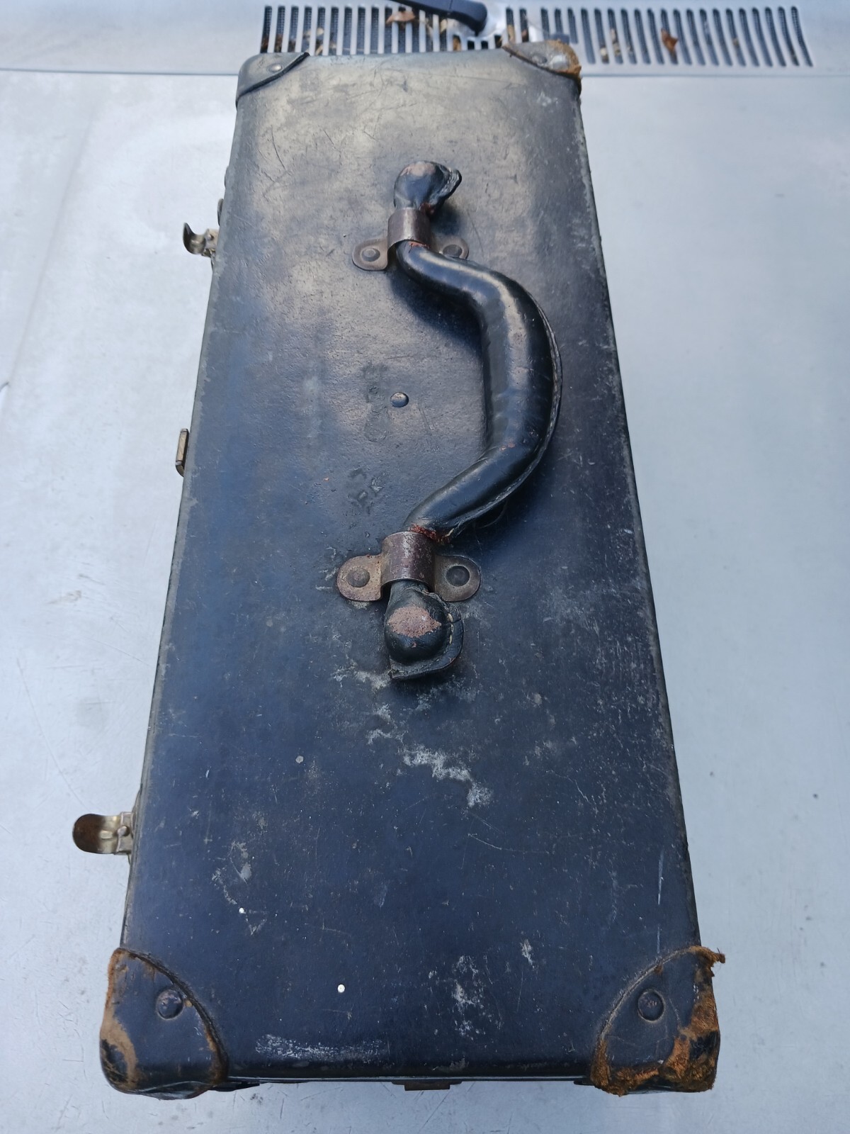 Vintage 1930’s Bell Systems B Hard Leather Lineman Toolbox Luggage Train Case