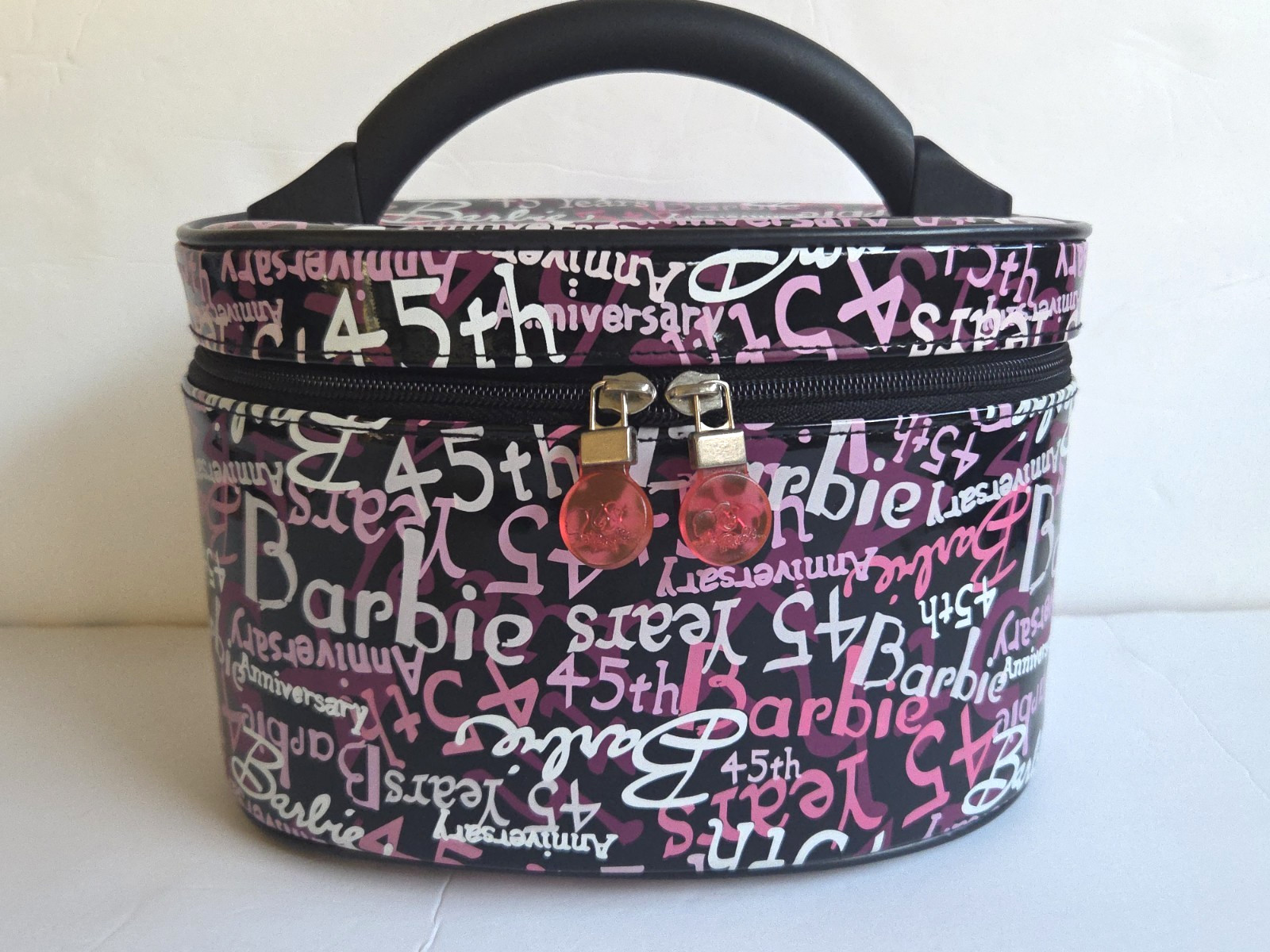 NEW ​Vtg 2004 Barbie 45th Anniversary Vanity Bag Train Case Cosmetic Travel Box