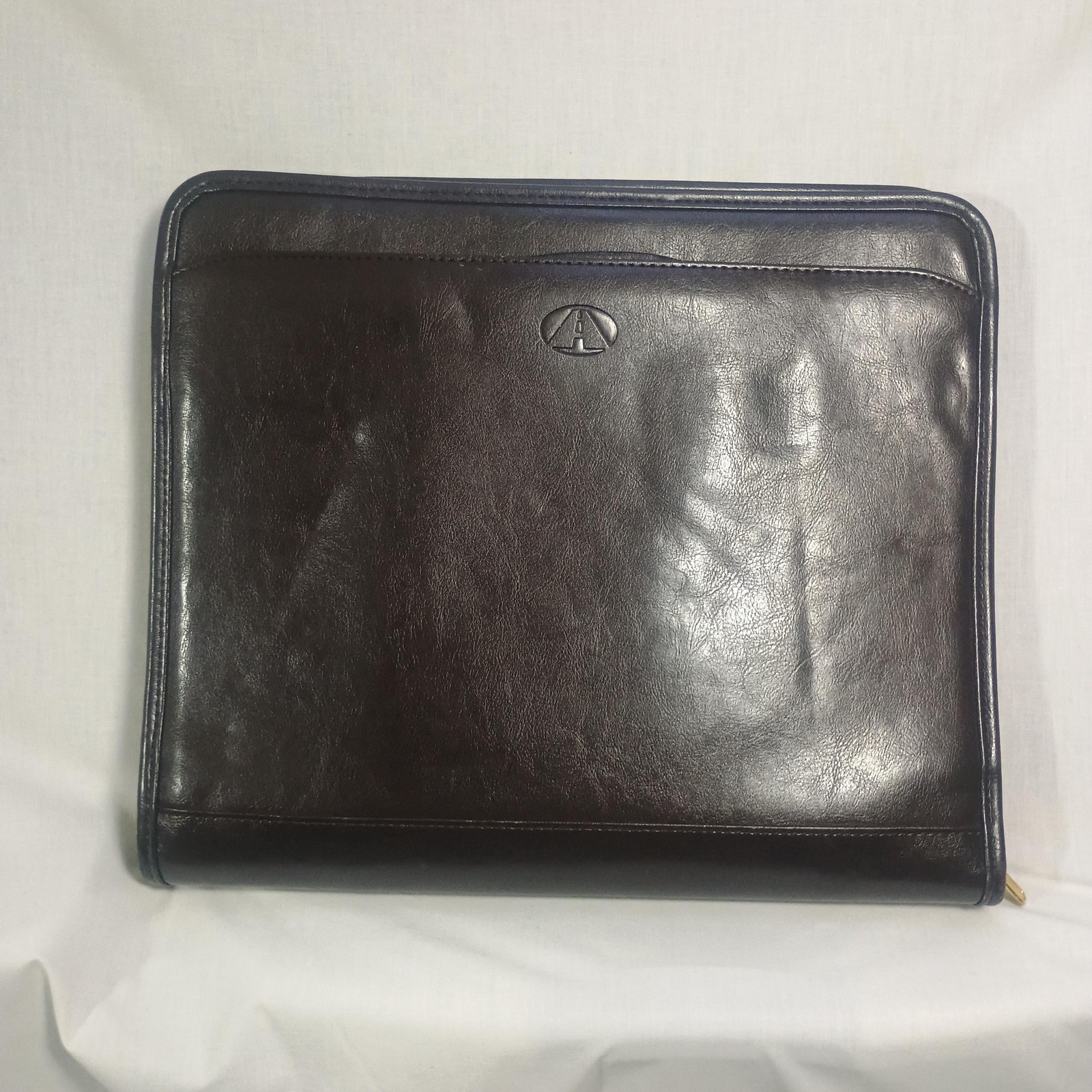 Vtg Avenues America Leather Portfolio Bag Brown Attache Case Document Binder EUC