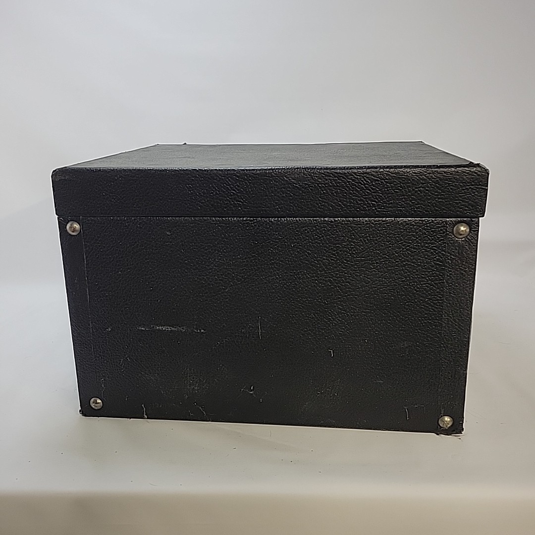 Vintage Carrying Case Faux Black Leather