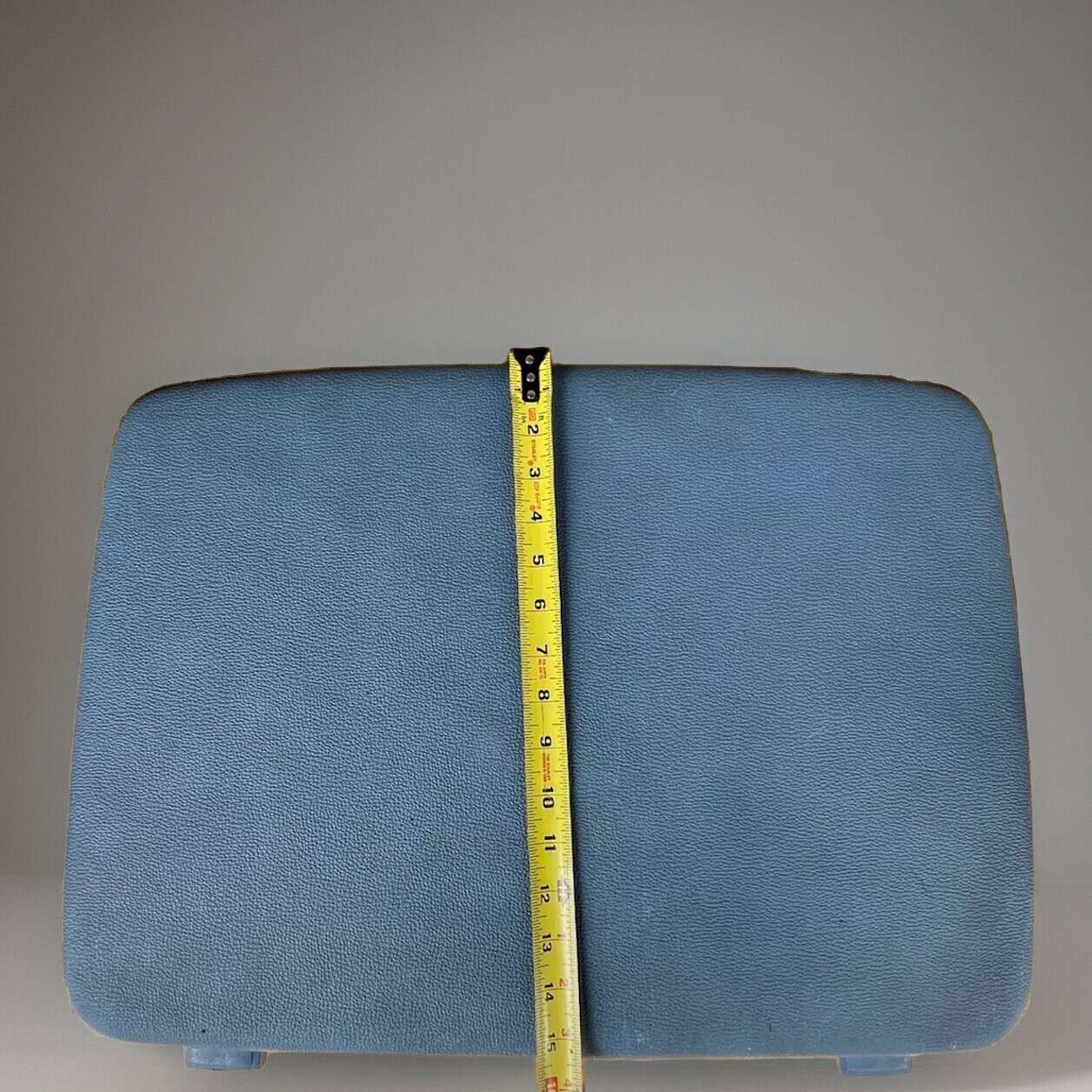 Vintage Mid Century Mainliner Suitcase Blue Hard Shell Carry-On 22”×15” USA