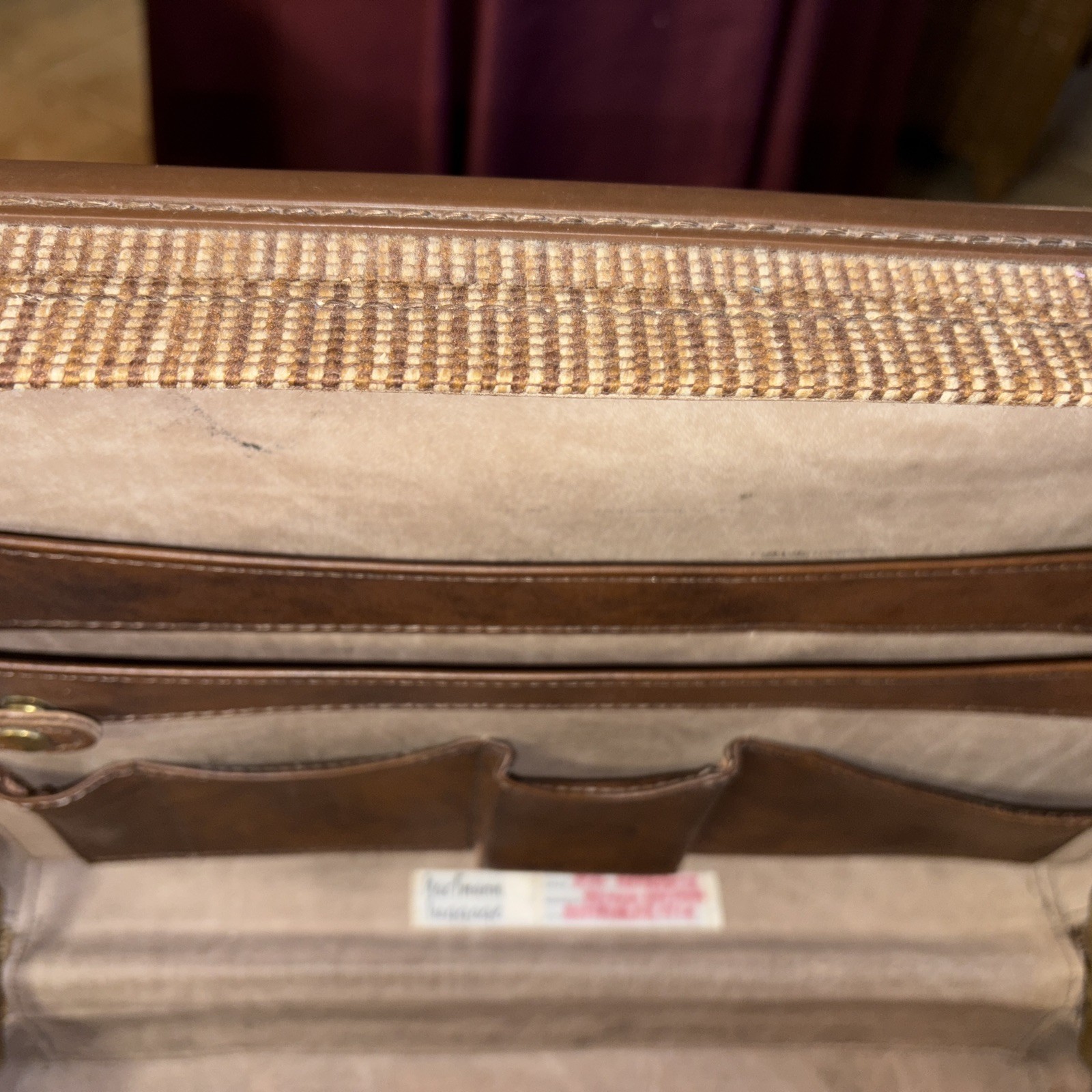 1920s Hartman Luggage Tweed And Leather Briefcase