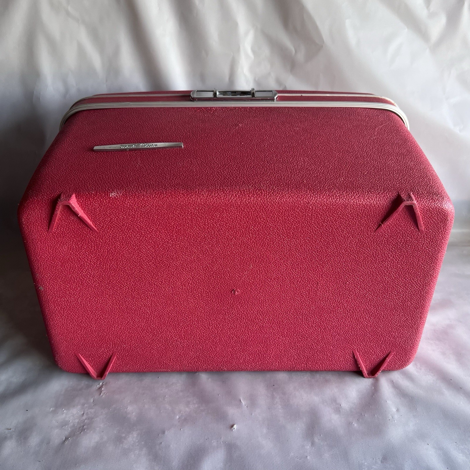Vintage Sears Train Case WITH Unlock Combo & Mirror | Model Blandon (Berry Red)