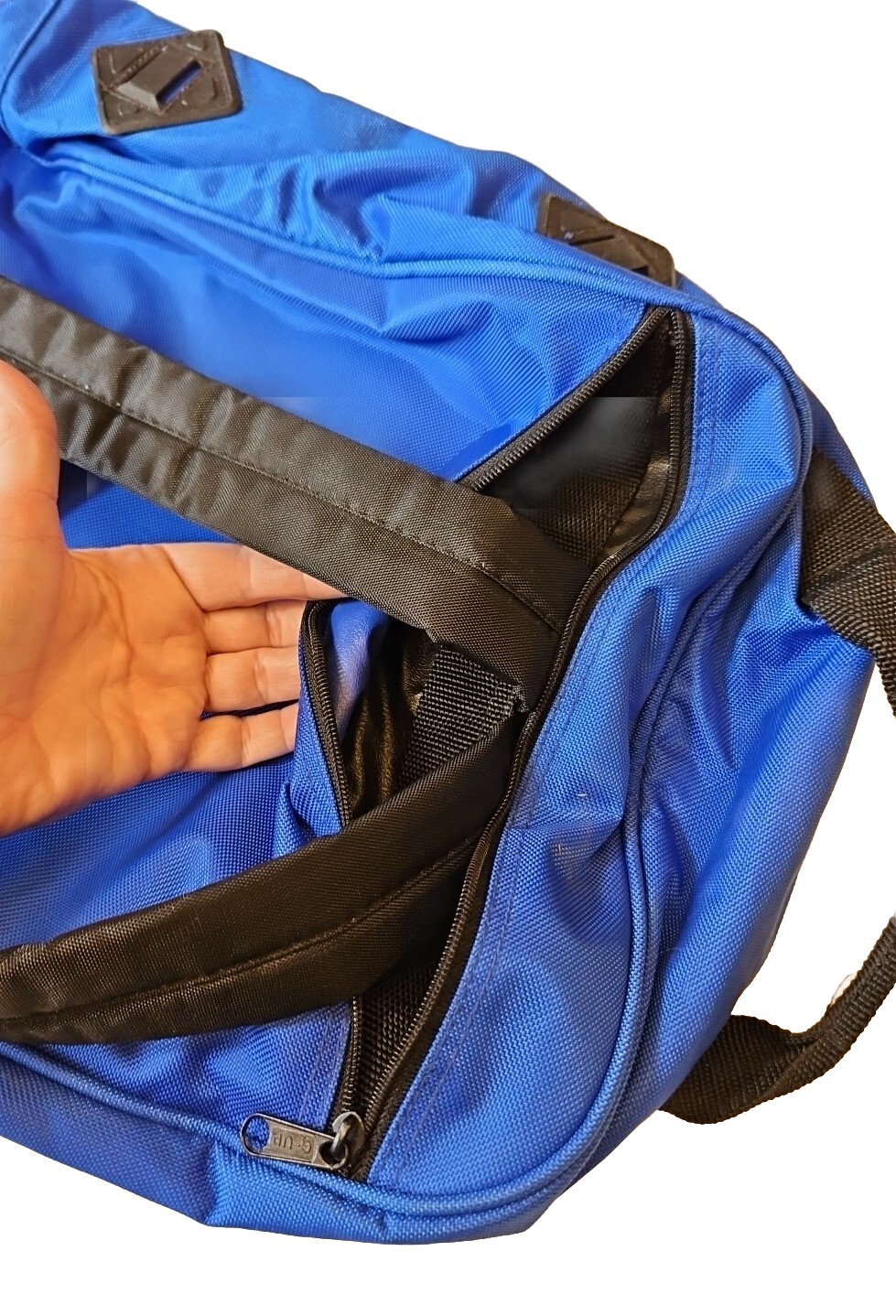 VTG Tauck Bugaboos Blue Nylon Convertible Backpack 17.5Tx12.5Wx8D~Helicopter Bag