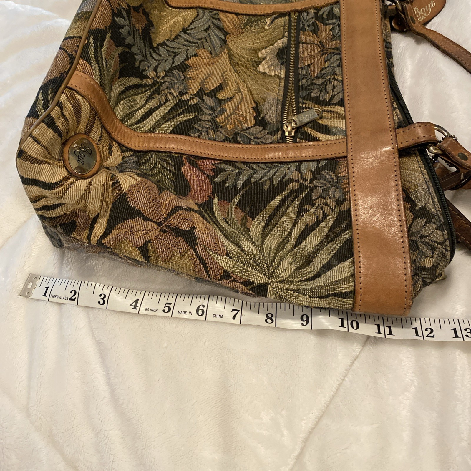 BOYT Tapestry Carry On Luggage Travel Bag Satchel Beautiful Vintage READ