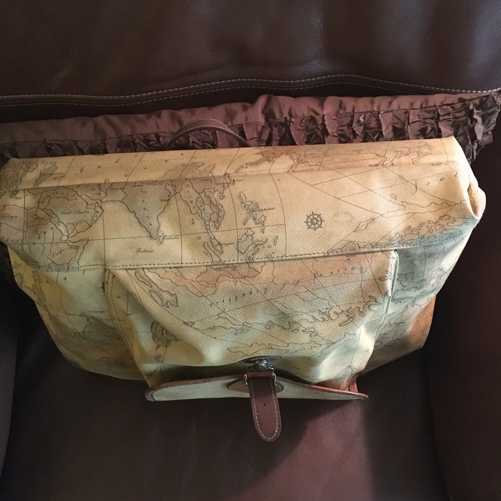 VTG Pierre Balmain Paris Travel Bag WORLD MAP