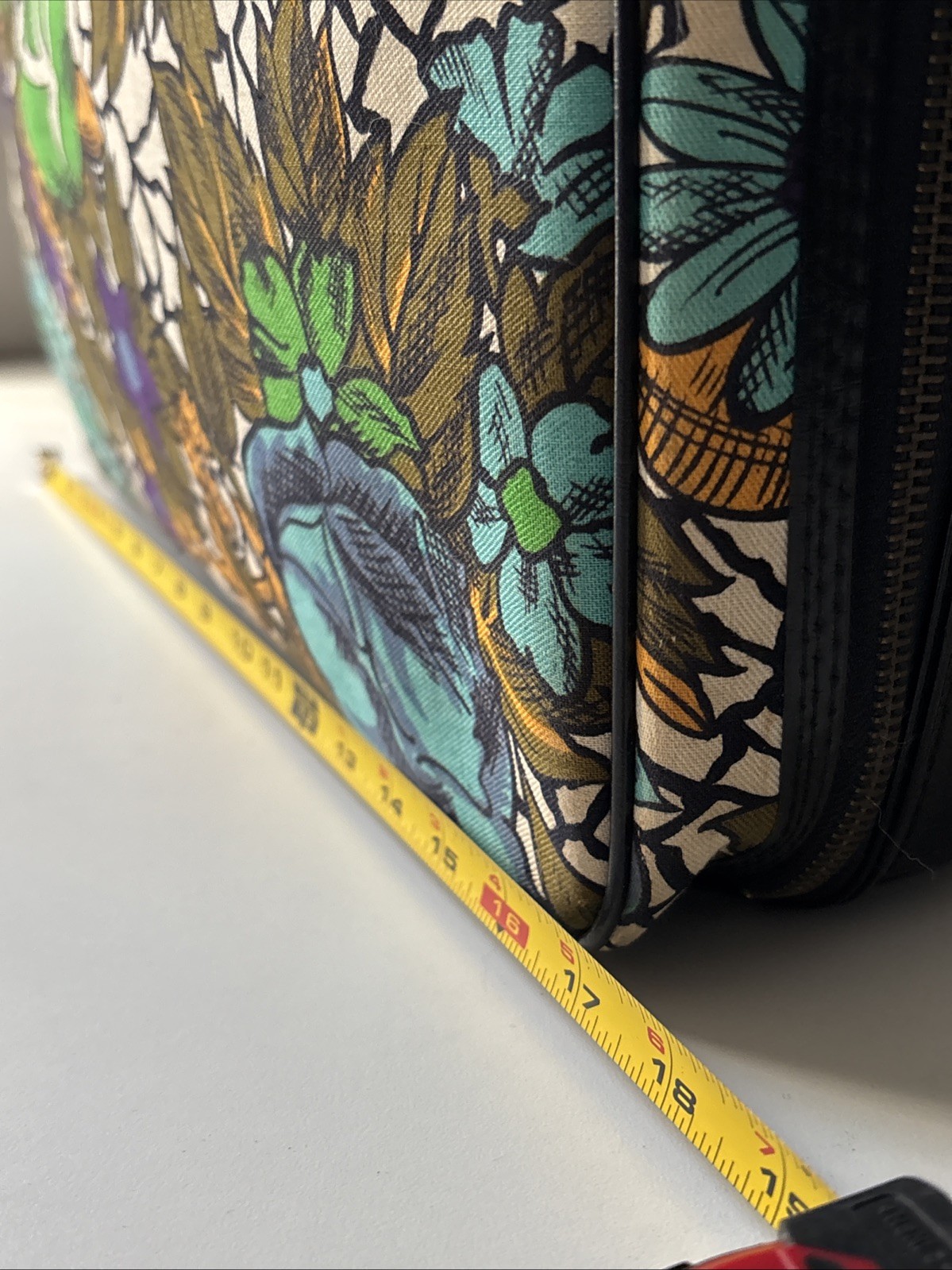 Vtg Bantam Floral Suitcase 70s Mod Canvas Carry On Luggage Flower Power Bag