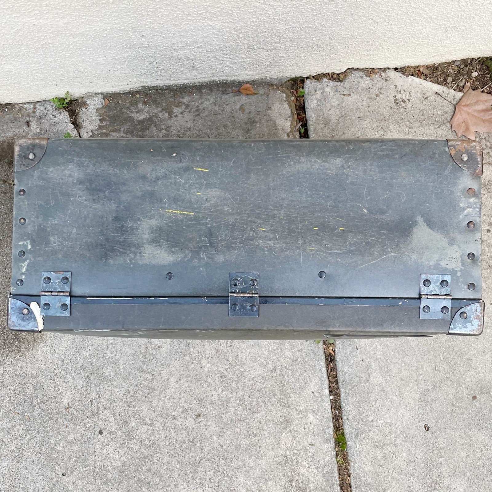 Vintage Hardshell Quick Luggage Lineman Case Distressed